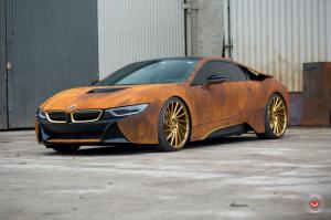 BMW i8 Austin Mahone Rusted by MetroWrapz on Vossen Wheels (VPS-305T) 2016 года